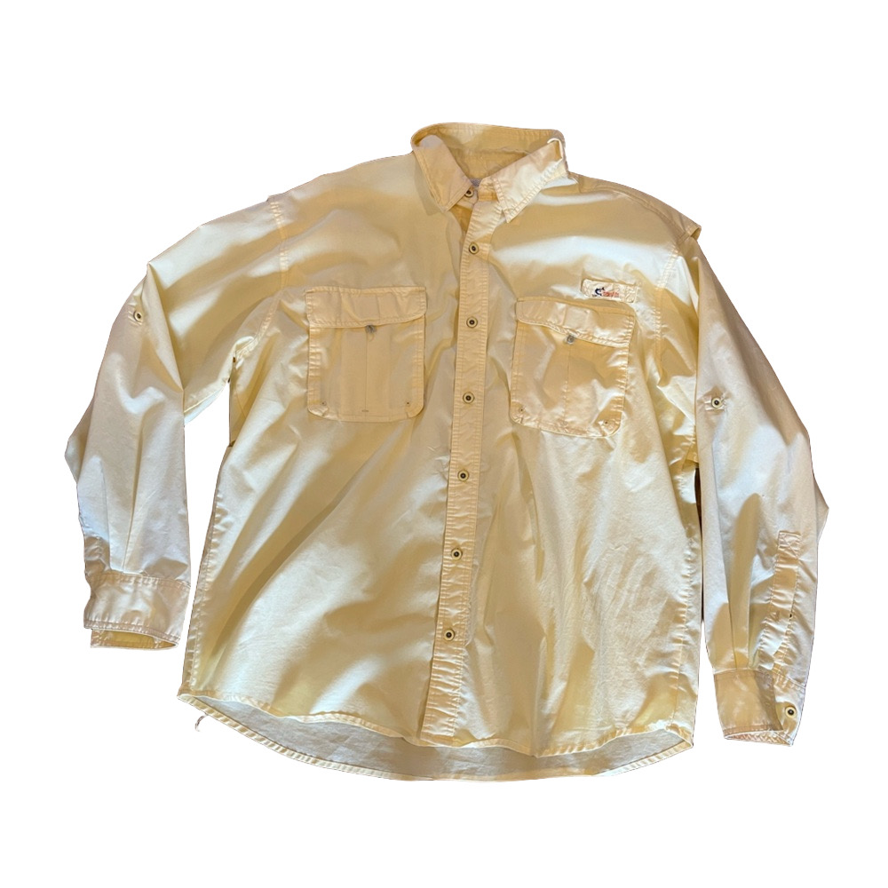 World Wide Sportsman Vented Long Sleeve Fishing Utility Shirt Yellow XL